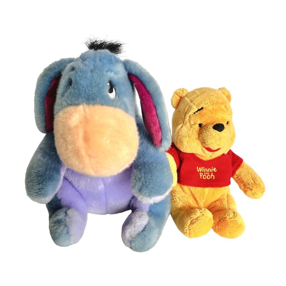 Disney Store Eeyore 10" Winnie the Pooh 8" Plush Stuffed Animal Detachable Tail - Picture 1 of 10